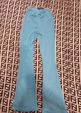 Блестящие брюки клеш primark