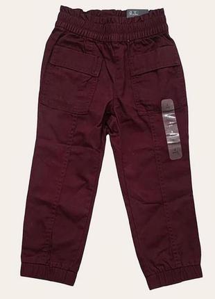 Новые брюки карго на девочку 2-3 года 98 см 92 см баклажан gap