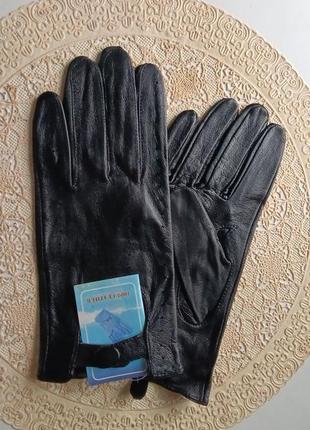 Новые кожаные (лайка) перчатки авто-мото 9-9,5р.