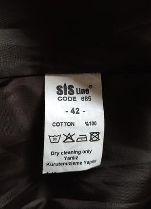 Котоновая асимметричная юбка с карманчиком sisline5 фото