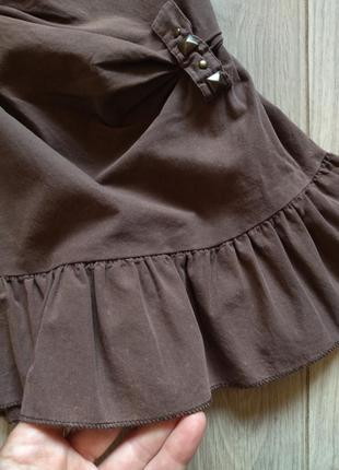 Котоновая асимметричная юбка с карманчиком sisline10 фото
