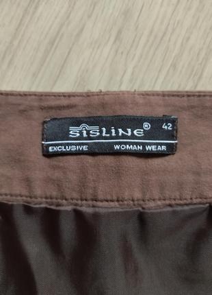 Котоновая асимметричная юбка с карманчиком sisline4 фото