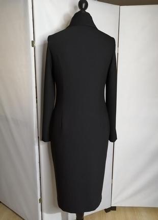 Стильное черное платье-рубашка9 фото
