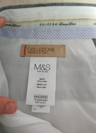 Большой размер 100% лён фирменные натуральные льняные серые брюки супер качество !!! класа люкс9 фото