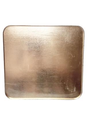 Коробка квадратна, б-у вінтажна металева коробка 22-20-7 см4 фото