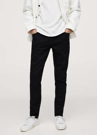 Джинси tom tapered fit mango з ліоцелу чорні mango чоловічі базові джинси