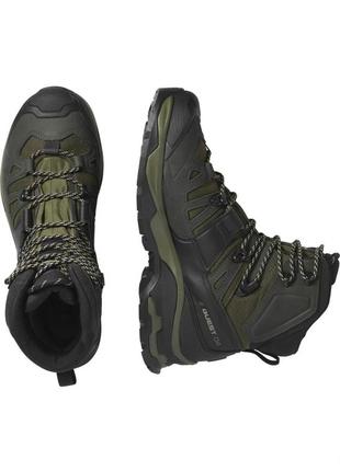 Оригинальные ботинки salomon quest 4 gore-tex. зеленые / масло / olive night. 4129252 фото