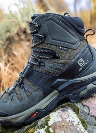 Оригінальні черевики salomon quest 4 gore-tex. зелені / олива / olive night. 4129251 фото