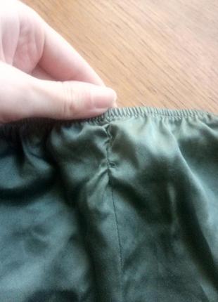 Шелковые шорты для дома шортики пижама зеленые intimissi silk6 фото