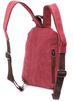 Мужская сумка через плечо с уплотненной спинкой vintagе 22175 бордовый2 фото