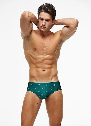 Мужские плавки от бренда escatch зеленого цвета