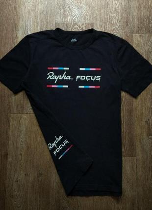 Черная мужская  велофутболка  rapha focus размер l-xl-xxl
