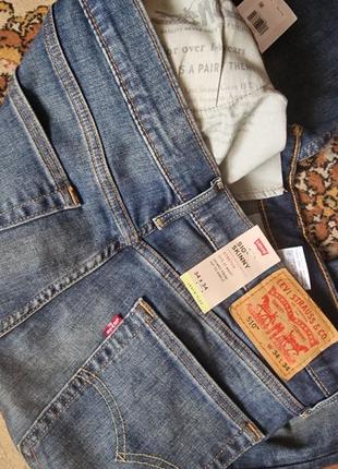 Брендовые фирменные стрейчевые джинсы levi's 510,новые с бирками,оригинал из сша,размер 34/34.7 фото