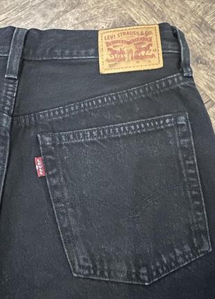 Джинсові шорти чорні levi's 5016 фото