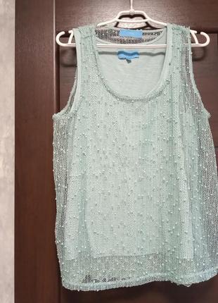 Брендовая красивая блуза р.16-18.