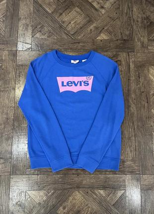 Синий с розовым свитшот levi’s