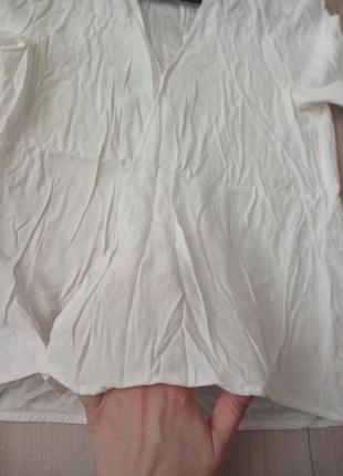 Біла блузка блуза сорочка на запах від mango3 фото