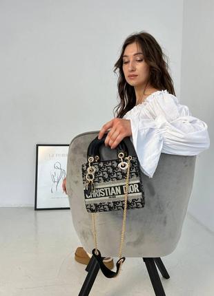Dior mini textile/женская сумка/жіноча сумка/женская сумочка2 фото