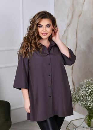 Сорочка 🔥плюс сайз модель блуза рубашка блузка3 фото