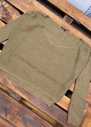 Женская кофта (свитер) boohoo (буху м-лрр идеал оригинал коричневая)1 фото