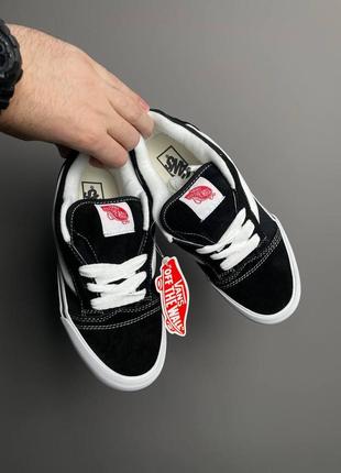 Кеди vans knu skool black white6 фото