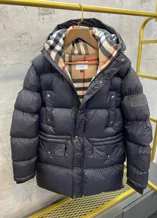 Мужская зимняя куртка барбери. зимняя парка мужская брендовая1 фото