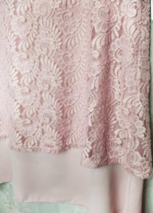 Мереживна блузка ніжно рожевого кольору7 фото