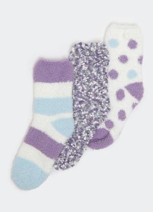 Набор теплых пушистых носков, носки 3 пары1 фото