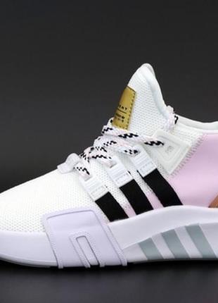 Кроссовки адидас женские, adidas eqt white pink black1 фото