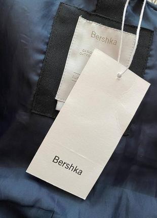 Куртка bershka женская оригинал курточка тёмно-синяя осенняя тёплая3 фото