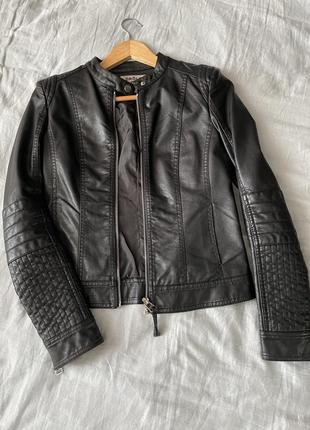 Куртка, экокожа, размер xs4 фото