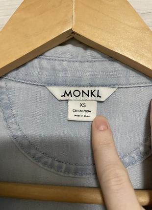 Рубашка накидка джинсовая куртка синяя голубая monki5 фото