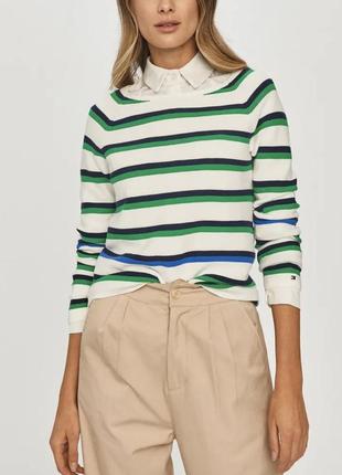Кофта свитер джемпер в полоску белый AAPE tommy hilfiger