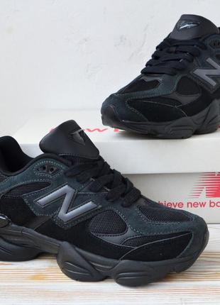 Мужские кроссовки в стиле new balance черные1 фото