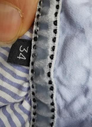Женская рубашка в полосочке с заплатками на локтях6 фото