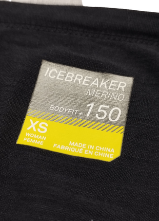 Спортивна вовняна бігова футболка з коротким рукавом icebreaker merino bodyfit 1506 фото
