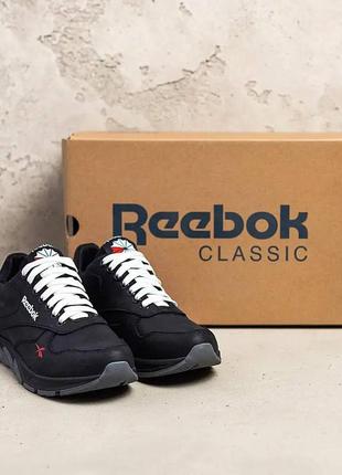 Кожаные детские/подростковые кроссовки с логотипом reebok6 фото