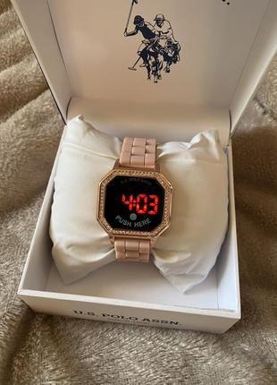 Us polo assn led watch оригинал новые женские наручней часы лэд + браслеты3 фото