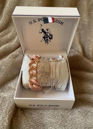 Us polo assn led watch оригинал новые женские наручней часы лэд + браслеты4 фото