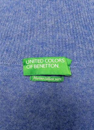 United colors of benetton яркий элегантный свитер из мягкой мериносовой меланжевой шерсти5 фото