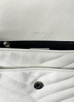 Белая кожаная сумка yves saint laurent niki 28 cm4 фото