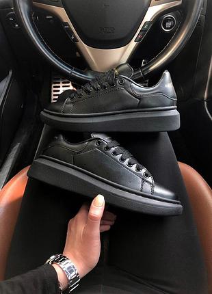 Олександр маквин чорні, жіночі кросівки alexander mcqueen black