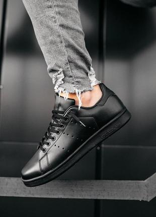 🖤adidas stan smith black🖤кроссовки адидас стен смит чёрные, кросівки стен сміт чорні