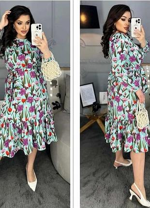 Платье свободного кроя софт