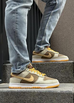 Стильные мужские кроссовки nike sb dunk low dusty olive коричневые2 фото