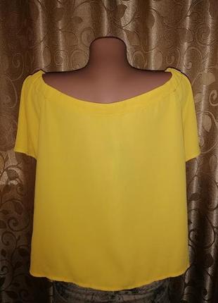💛💛💛яркая женская легкая желтая блузка, топ, кофта с открытыми плечами new look💛💛💛7 фото