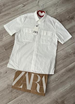 Сорочка на короткий рукав zara