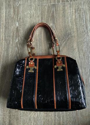 Сумка tory burch embossed luxe t nico bag1 фото