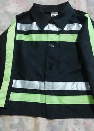 Карнавальний костюм, кофта пожежника на 3-5років