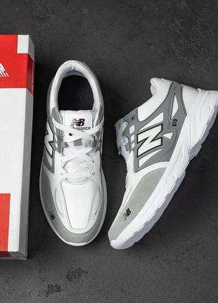 Шкіряні чоловічі кросівки вьілрму кольорі new balance